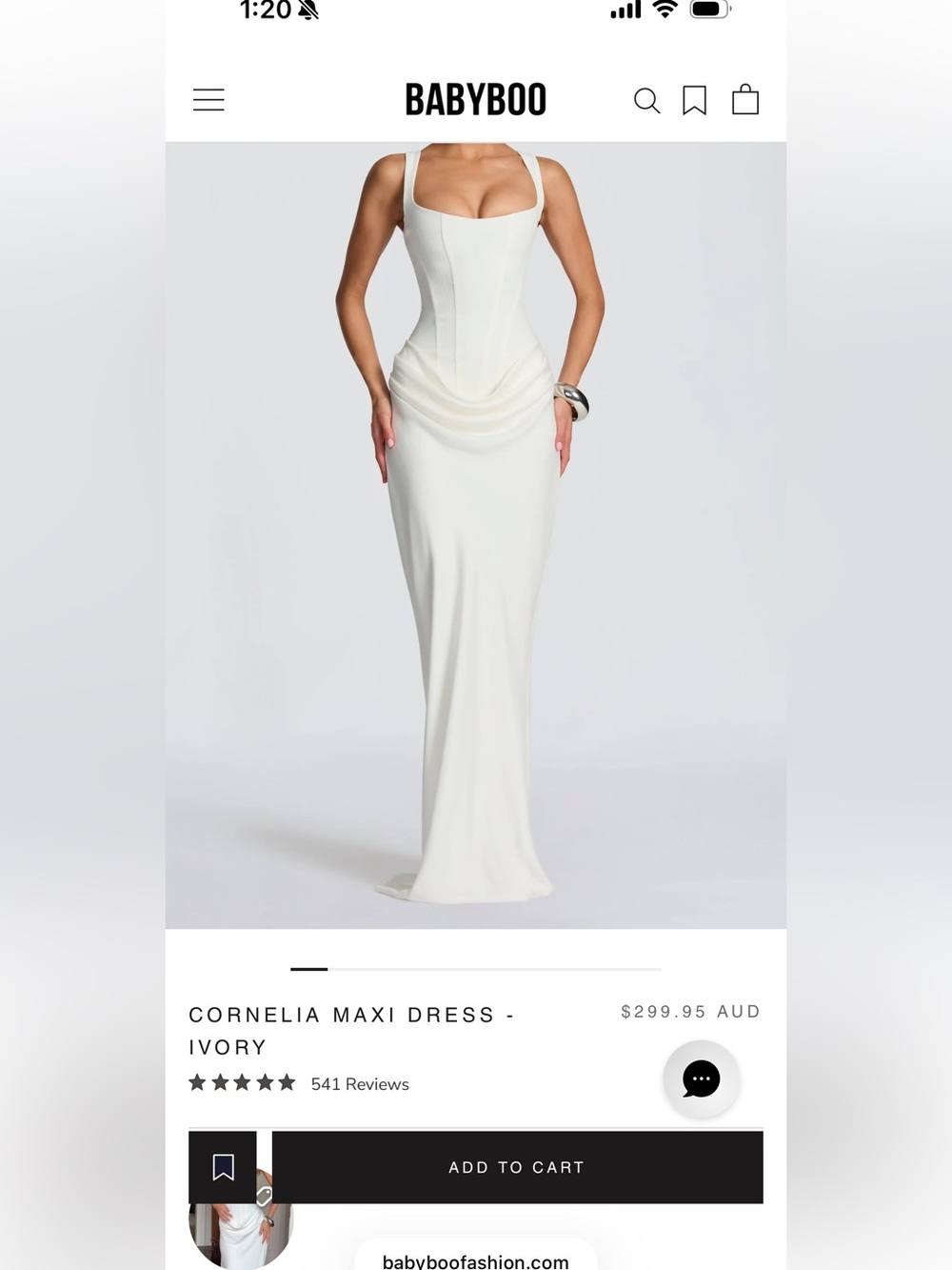 Babyboo Cornelia maxi dress- Ivory